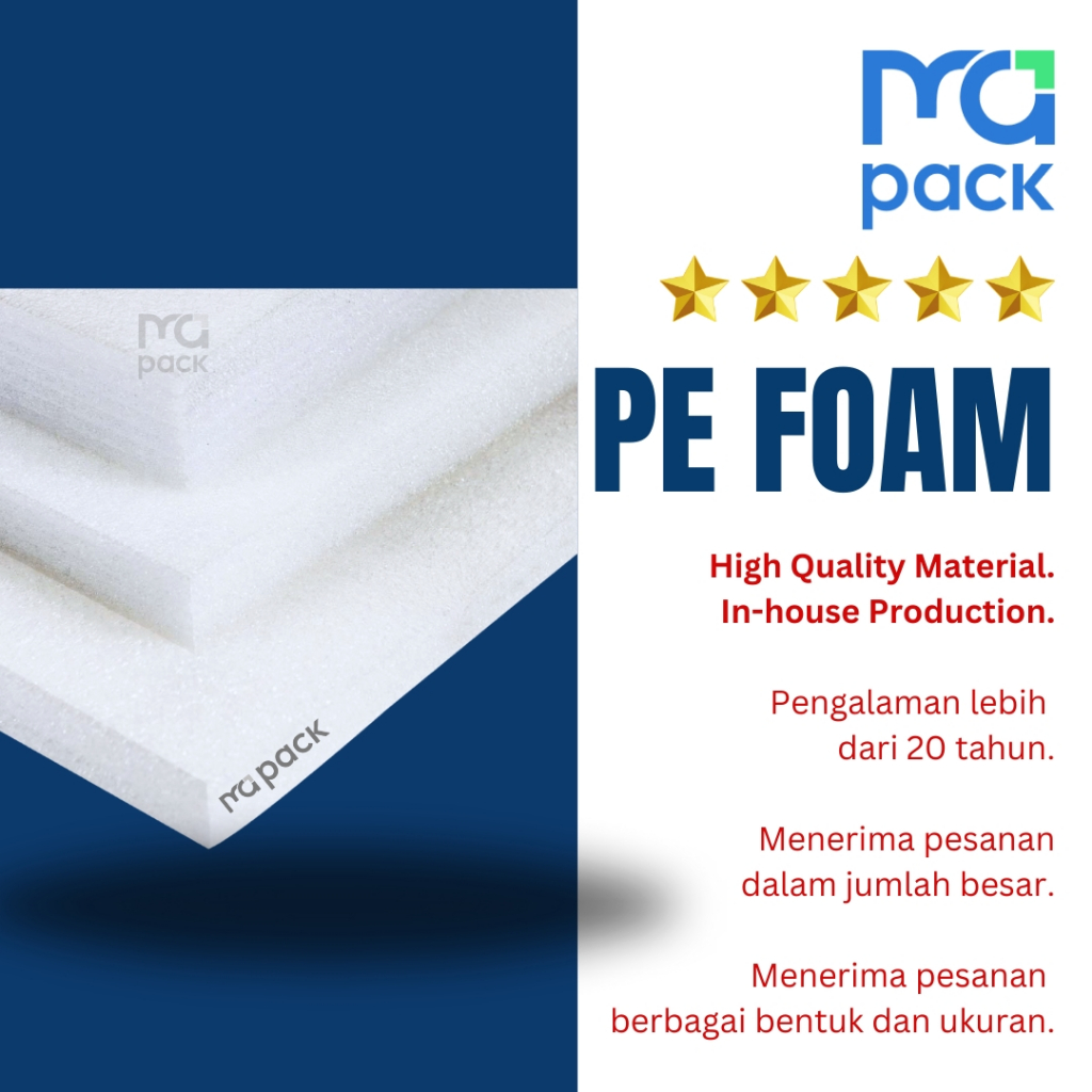 

PE Foam Sheet Tebal 3cm x Lebar 8cm x Panjang 50cm