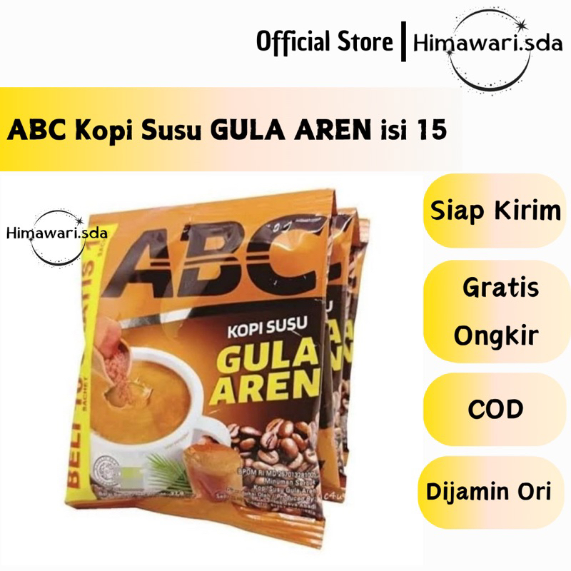 

ABC Kopi susu Gula Aren isi 15pcs kopi Abc Gula aren