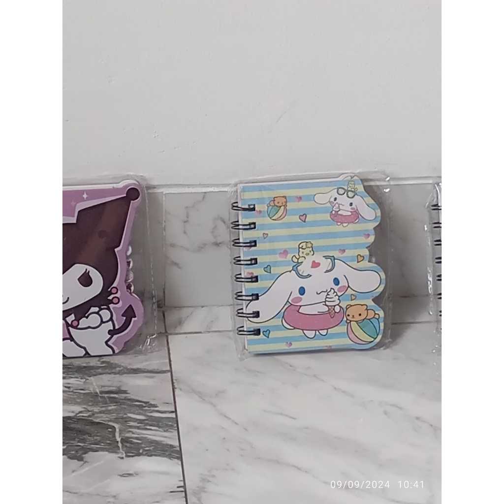 

notebook a7 kecil spiral poly emas karakter
