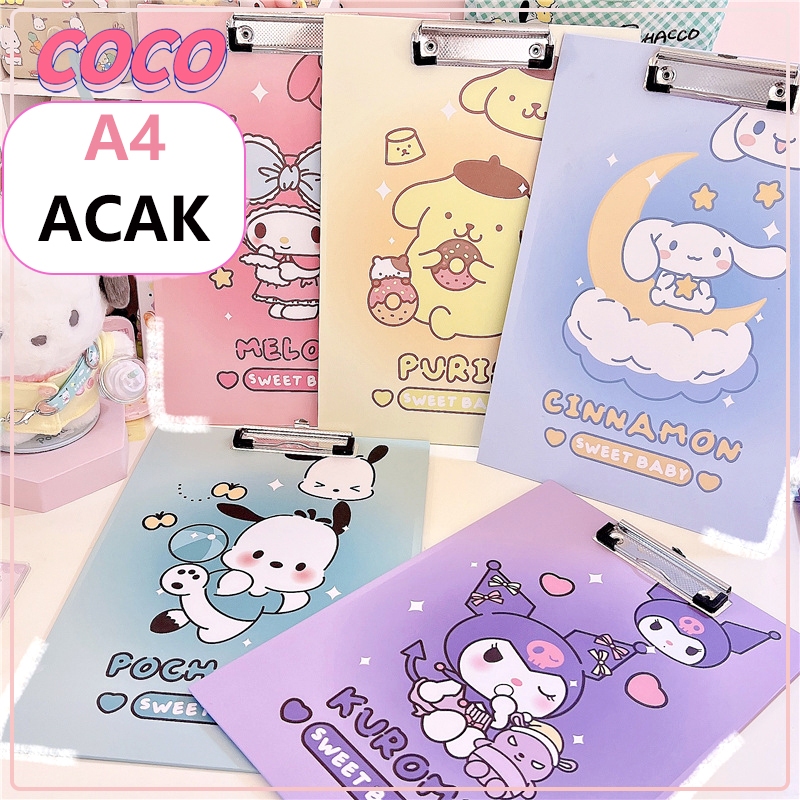 

Papan Jalan A4 lucu Random / Papan Ujian / Clipboard PVC A4 with cover - coco_market