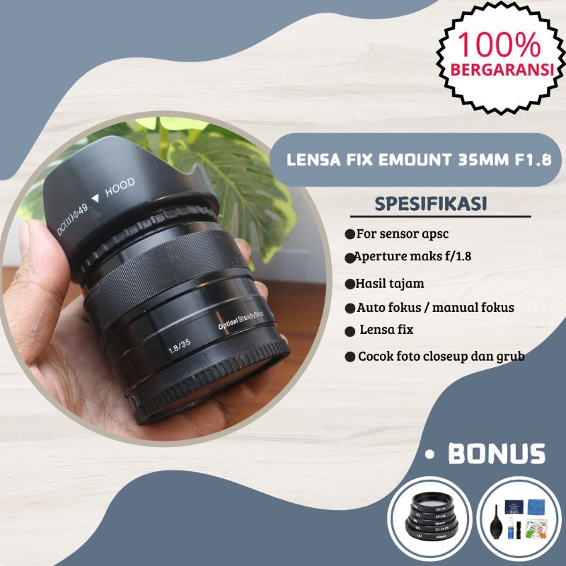 Lensa fix sony 35mm f1.8 oss Lensa fix lensa closeup murah