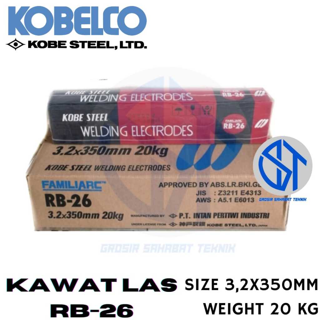 [READY] KAWAT LAS RB-26 3.2mm KOBE LAS RB-26 STEEL KAWAT 5 KG