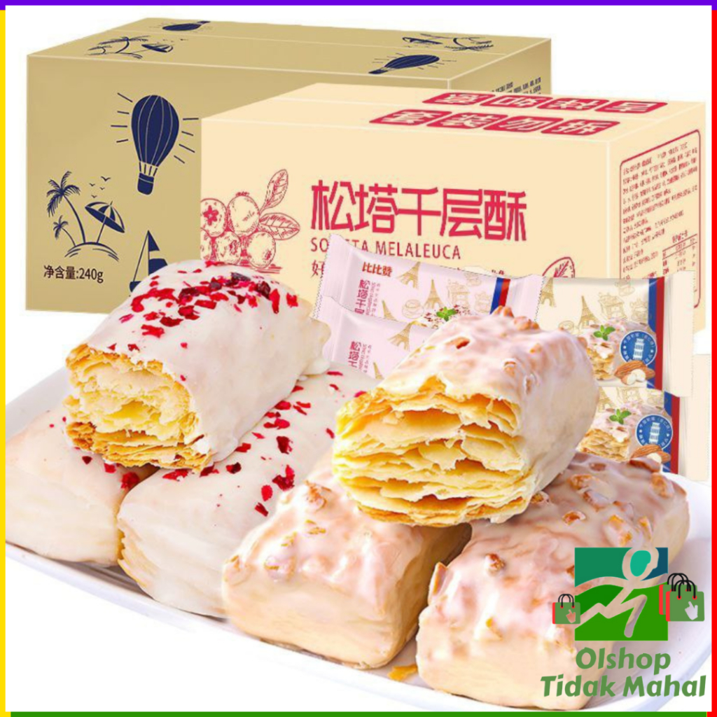 

[HALAL] Kue Lapis Kering Lapisan Cokelat Putih