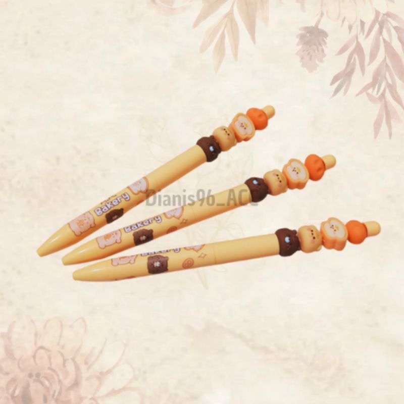 

pulpen roti / pulpen bakery / pulpen karakter lucu/ pen gel bakery/pen gel roti