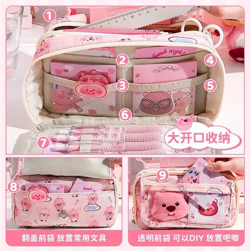 

gk CHARMANTCapybara Tempat alat tulis kotak pensil aesthetic Tas PenaTempat Pencil Tas Pensil