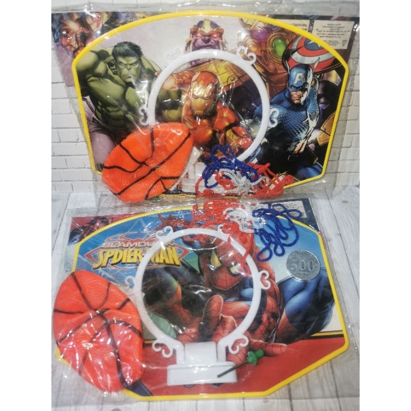 mainan ring basket superhero basketball anak kecil mini