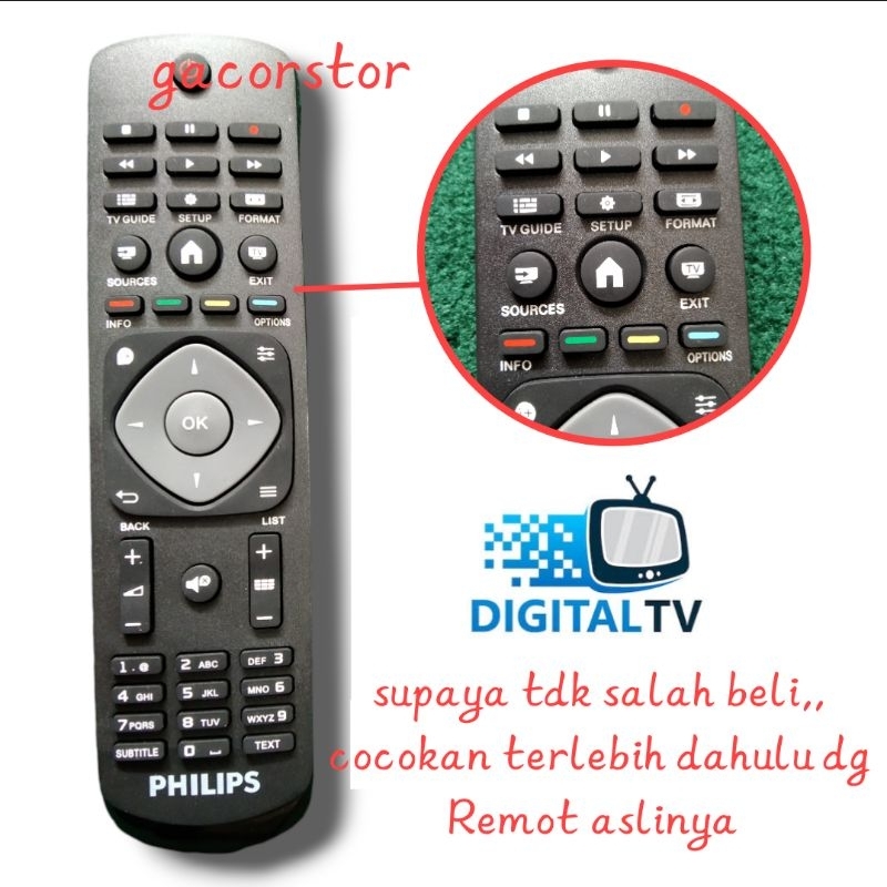 remot tv LED Philips DIGITAL TV