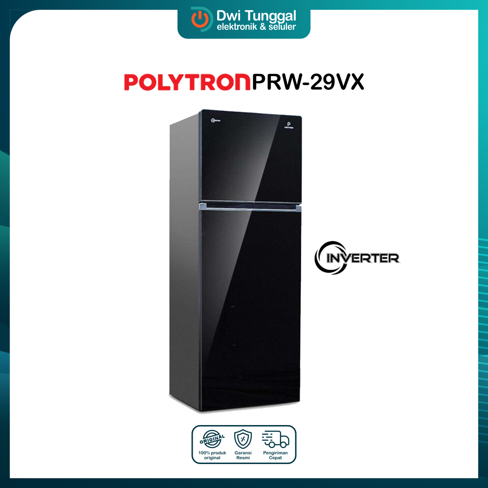 Polytron PRW-29VX - Kulkas 2 Pintu Belleza Jumbo Inverter 260 Liter Inverter