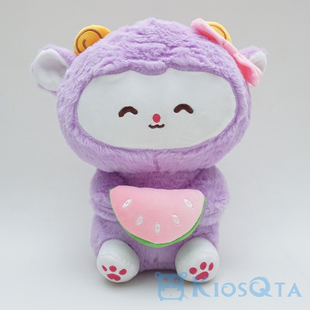 boneka domba lucu bawa semangka ungu large