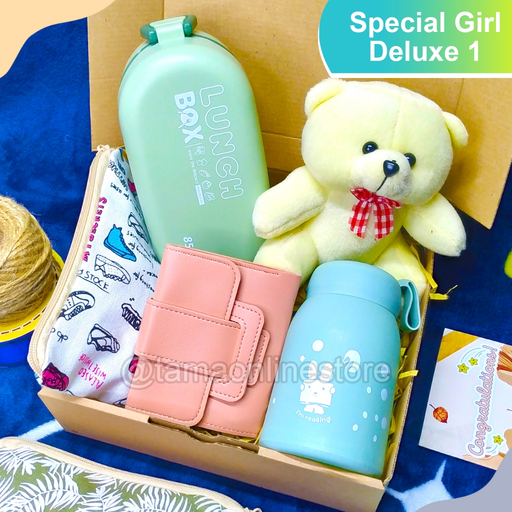 Hampers Lunch Box Deluxe Spesial Girl 1 | Hampers Hemat | Hampers Tumbler | Hampers Ulang Tahun | Ha
