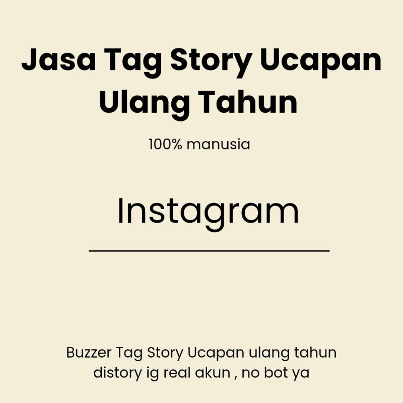 

Jasa Tag ucapan selamat ulang tahun buzzer Tag Story Ucapan ultah real akun