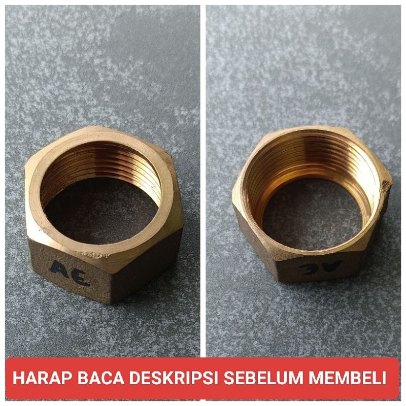 Mur Kuningan Mesin Pompa Air Drat Dalam 1" Inch