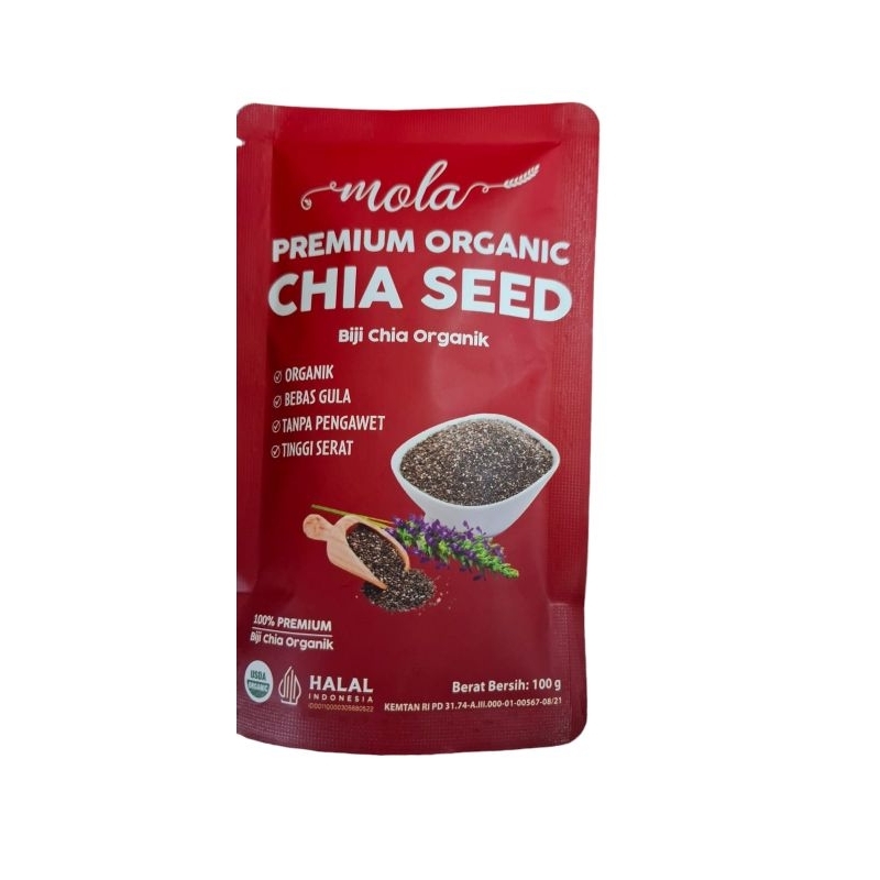 

Chia Seed Premium Organic Mola 100grm