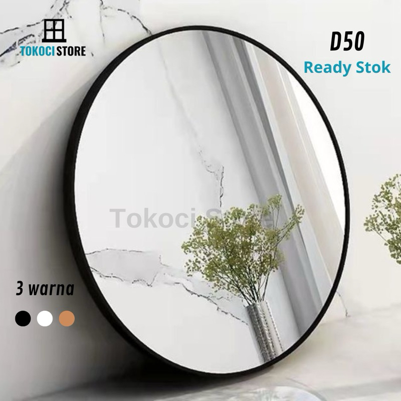 Cermin kamar mandi cermin bulat aesthetic cermin bulat wastafel cermin dinding Cermin Aesthetic