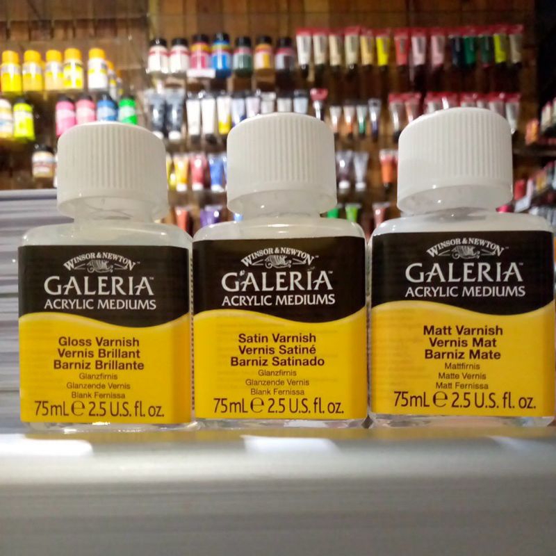 

Winsor Newton Galeria Varnish Acrylic 75ml Varian Gloss, Satin, Matt
