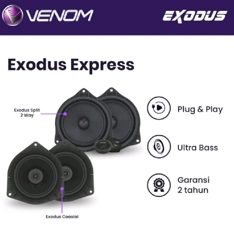 PAKET SPEAKER VENOM EXODUS ( SPLIT + COAXIAL VENOM EXODUS )