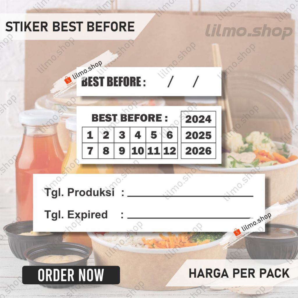 

(HARGA PER PACK) Stiker Best Before, Stiker Kadaluarsa, Stiker Expied