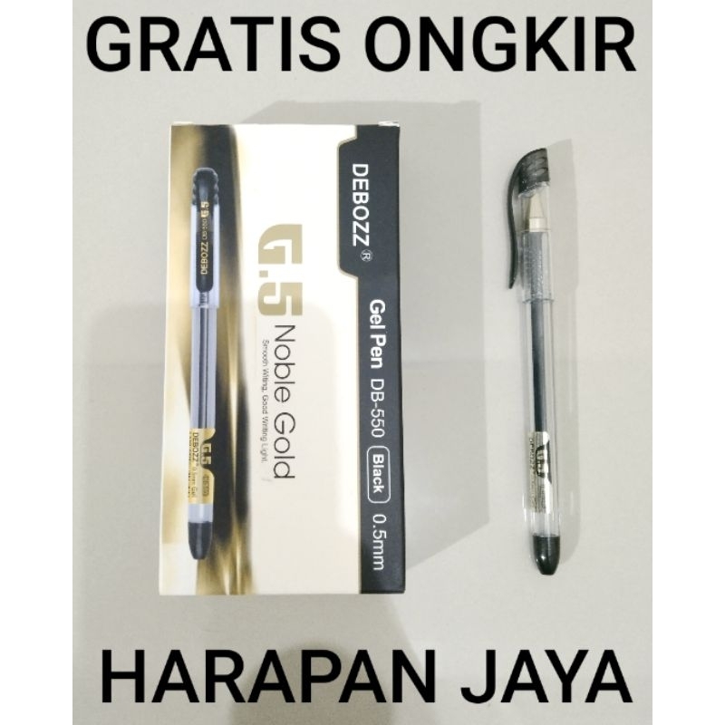 

Gel Pen DB-550 G.5 Noble Gold DEBOZZ 0.5mm Per Lusin ( ISI 12 PCS )