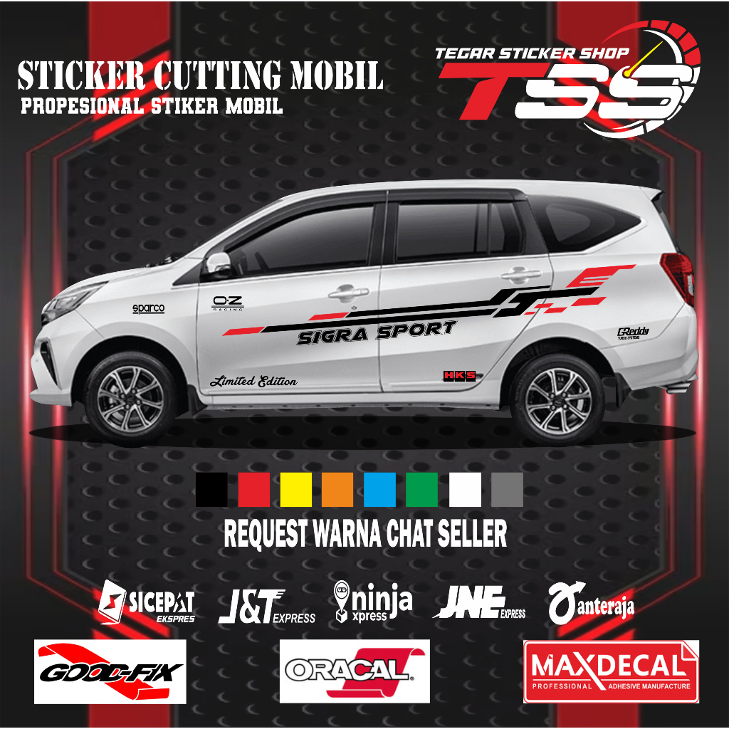 sticker mobil sigra sticker mobil daihastu sigra sticker lis mobil sticker motif variasi bodi mobil