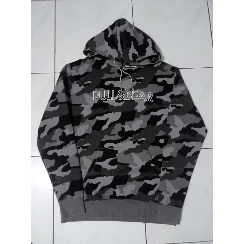 Hoodie Pull&Bear Camo Grey