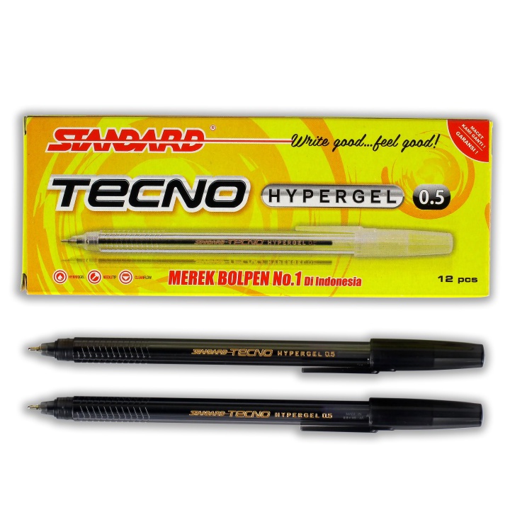 

DIJAMIN MURAH Standard Pen Tecno Hypergel 5 Isi 12 pcs Pulpen Pena Ballpoint