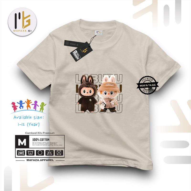 MAFAZA GI BAJU KAOS ANAK LABUBU VIRAL KAOS ANAK LAKI-LAKI PEREMPUAN UMUR 1-12(Tahun)11