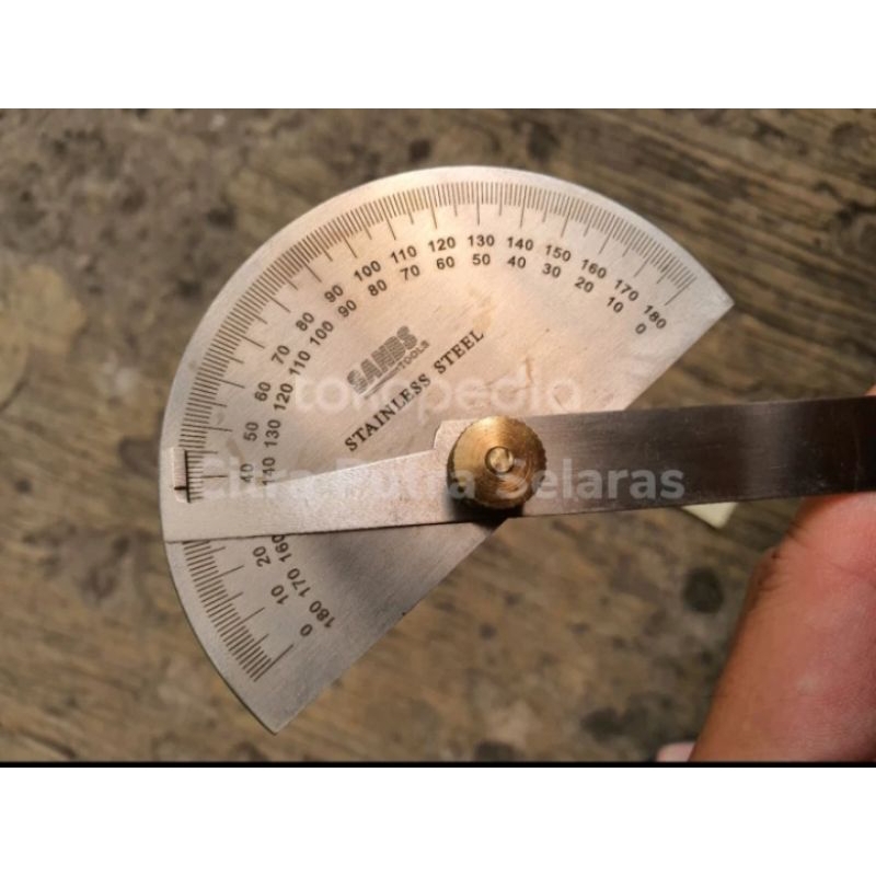 

Busur Derajat Degree protractor Stainless steel SANDS