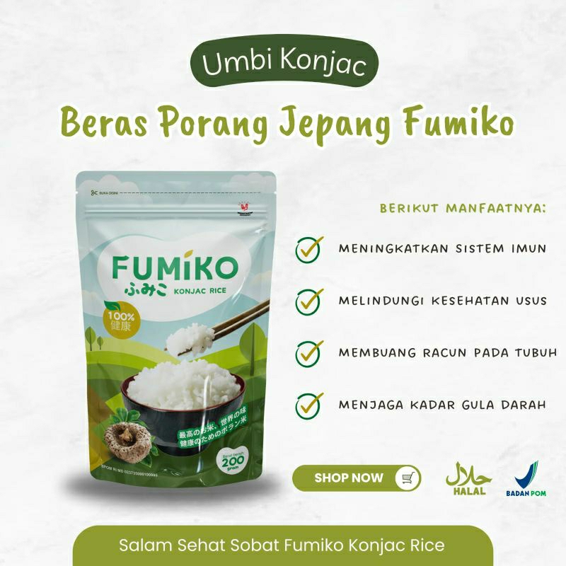 

Beras porang fumiko 40 gram seduh