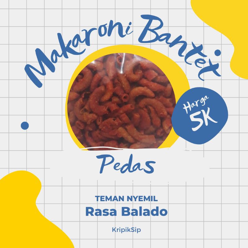 

Makaroni Bantet Pedas 125 gram