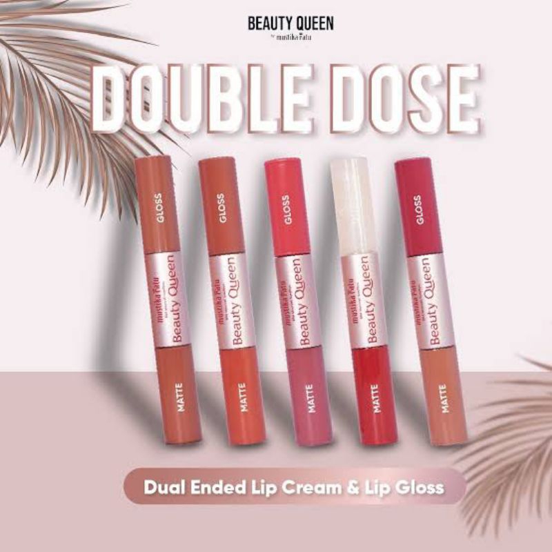 Mustika ratu beauty queen lipstik double dose_dual ended lipcream & lipgloss