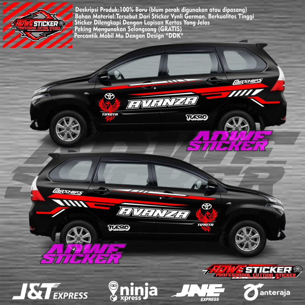 Cutting Stiker Mobil Avanza Veloz Stiker Mobil Toyota Avanza Veloz Terbaru