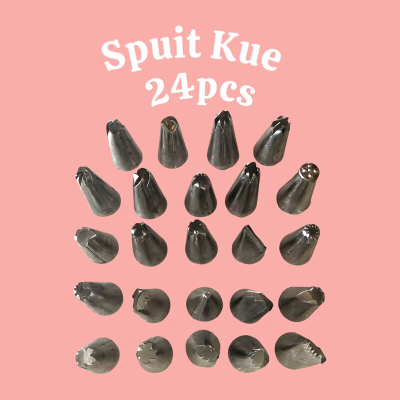 SPUIT KUE TAR SPET 24PCS ANTI KARAT LENGKAP