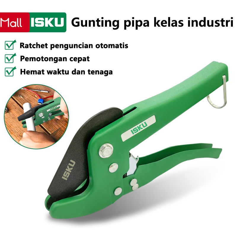 ISKU Gunting pipa PVC Cutter Bahan baja paduan PVC Pipe Cutter Ukuran pembukaan maksimum 42mm Tang P