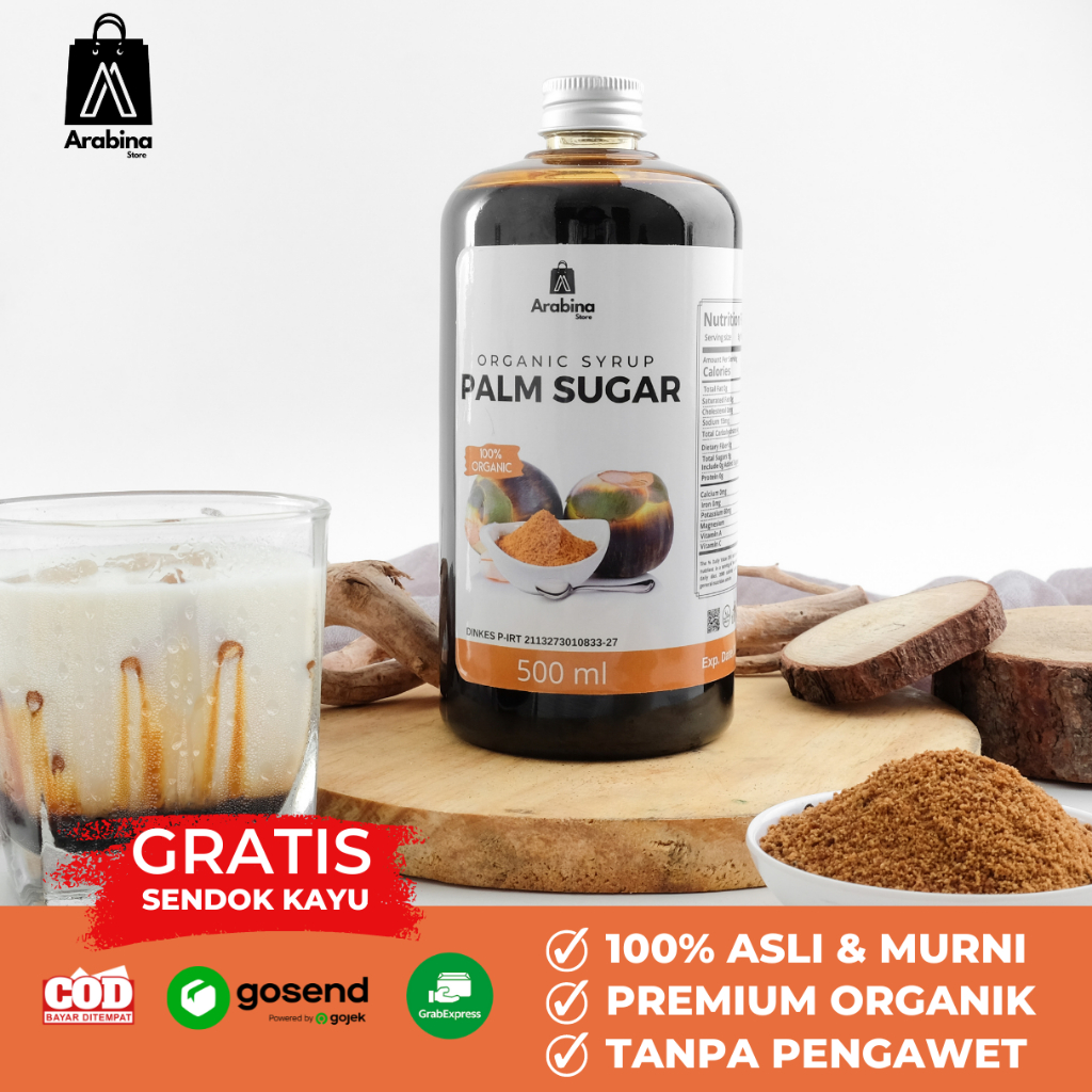 

Arabina Gula Aren Cair Asli 100% Untuk Kopi Palm Sugar Bubuk