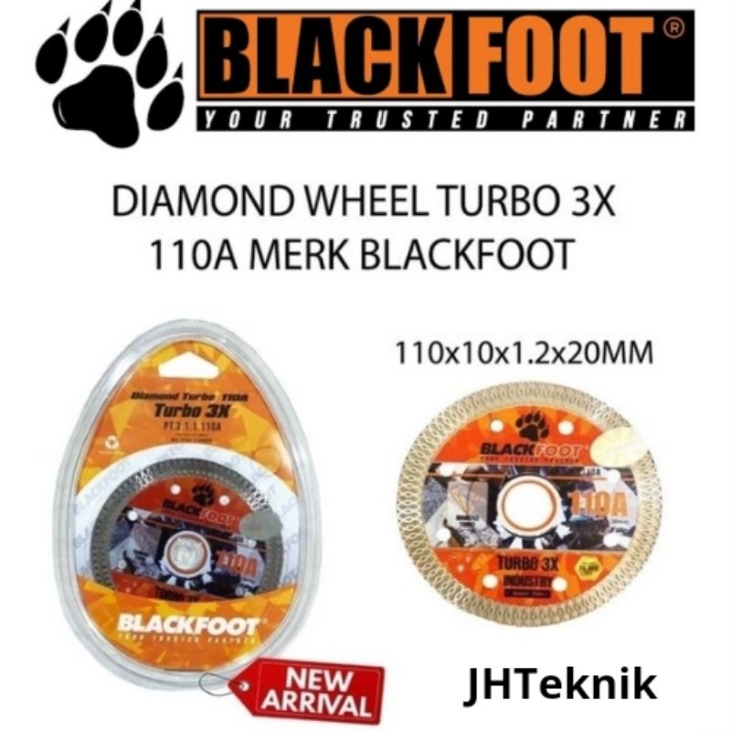 JHTeknik Diamond Wheel Turbo 110A BLACKFOOT/Mata Pisau Potong Keramik Beton,Granite,marmer,batu alam