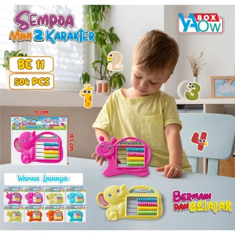 Sempoa Hitung Motif / Alat Belajar Hitung Sempoa Motif Karakter / Mainan Berhitung / Sempoa Anak