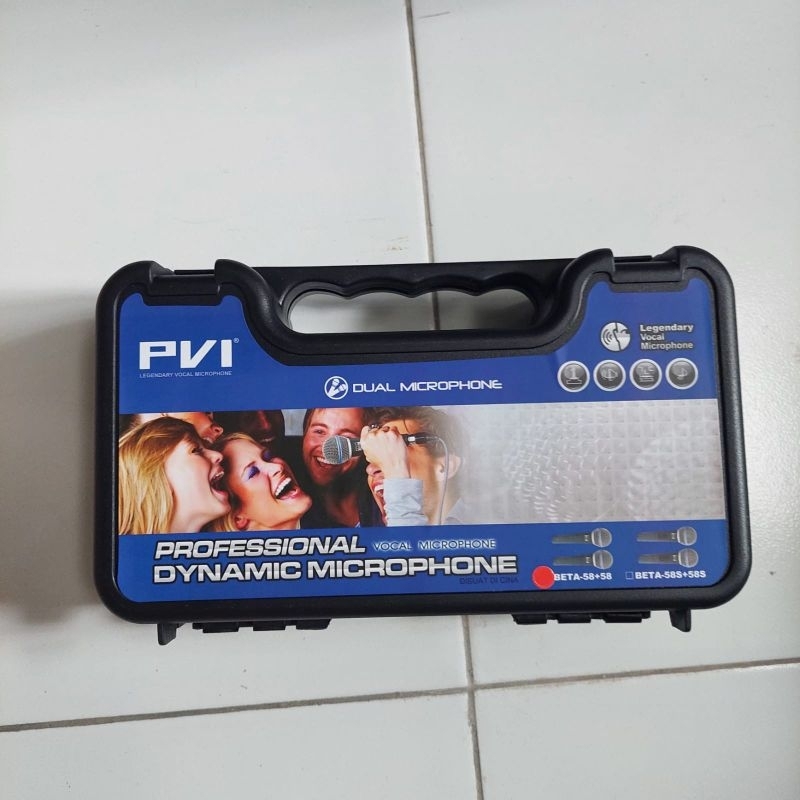 microphone PVI Beta 58 tanpa saklar isi 2 mic
