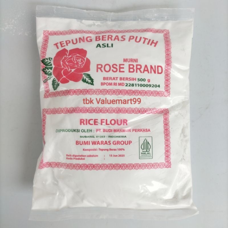 

Tepung beras rose brand 500 gram