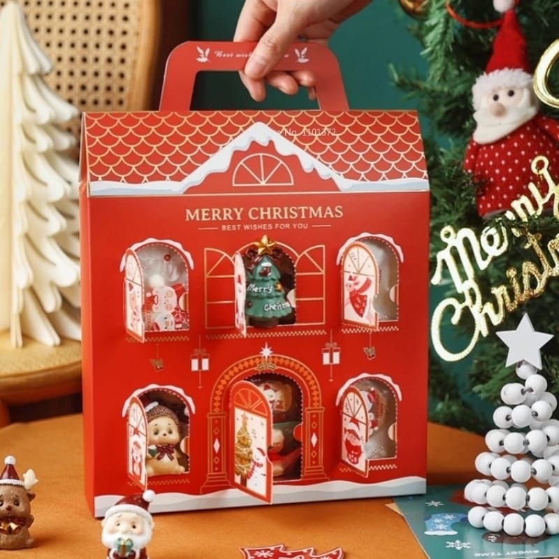 

(GB95)Gift Box Rumah Natal Merah