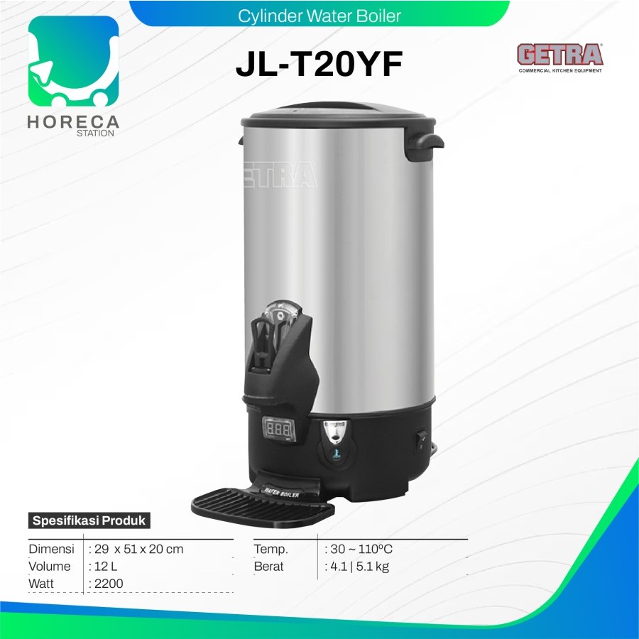 GETRA Cylinder Water Boiler 20 Liter JL-T20 / JL T20 / JLT20
