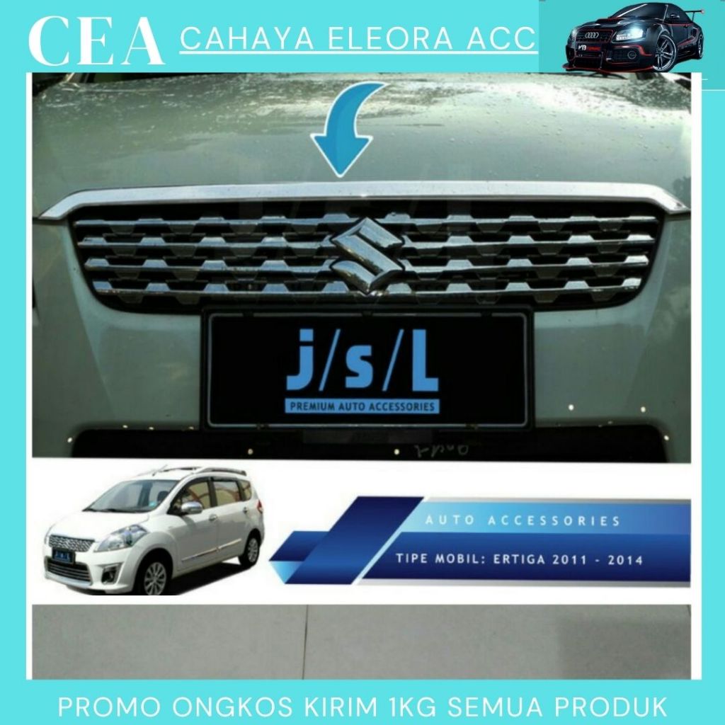 ERTIGA HOOD MOLDING / LIST CHROME UJUNG KAP MESIN PATCH CHROME