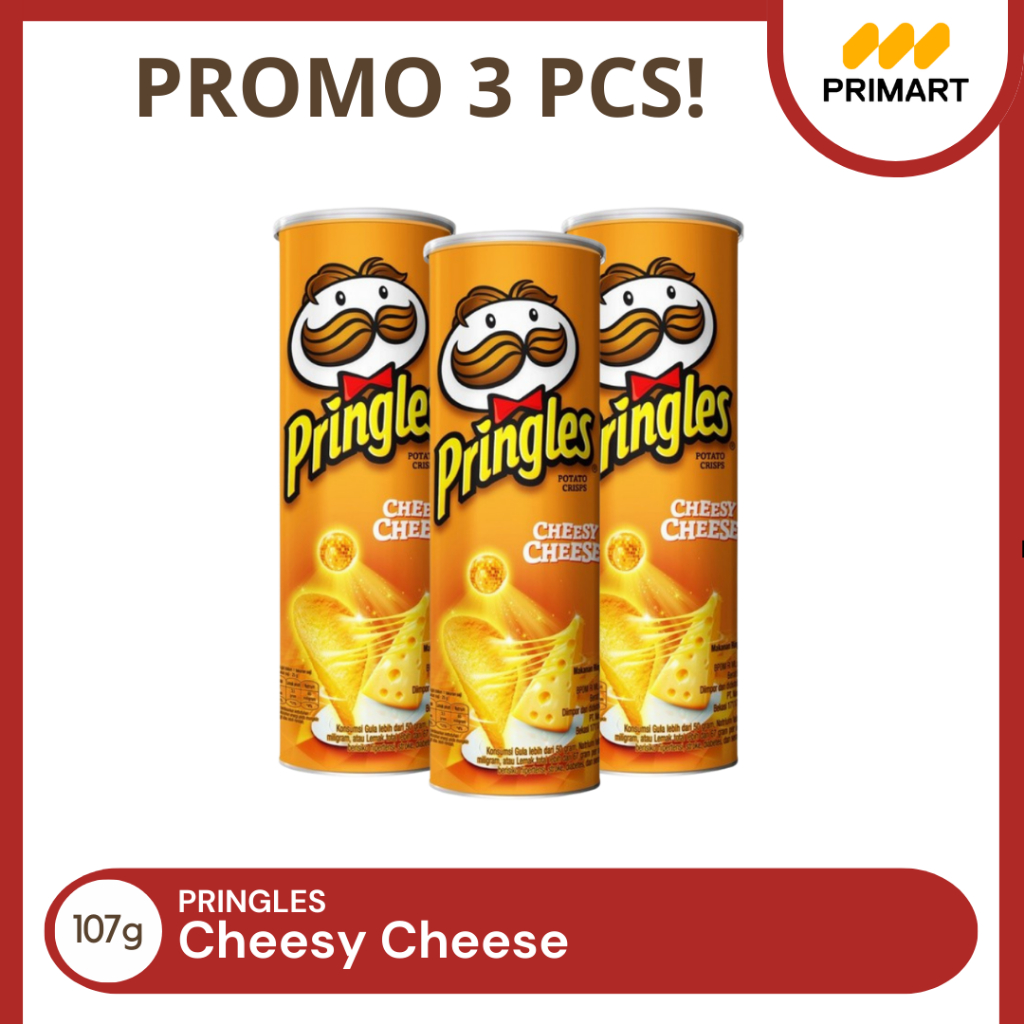 

BUNDLING 3 PCS PRINGLES PRINGLES CHEESY CHEESE 107g