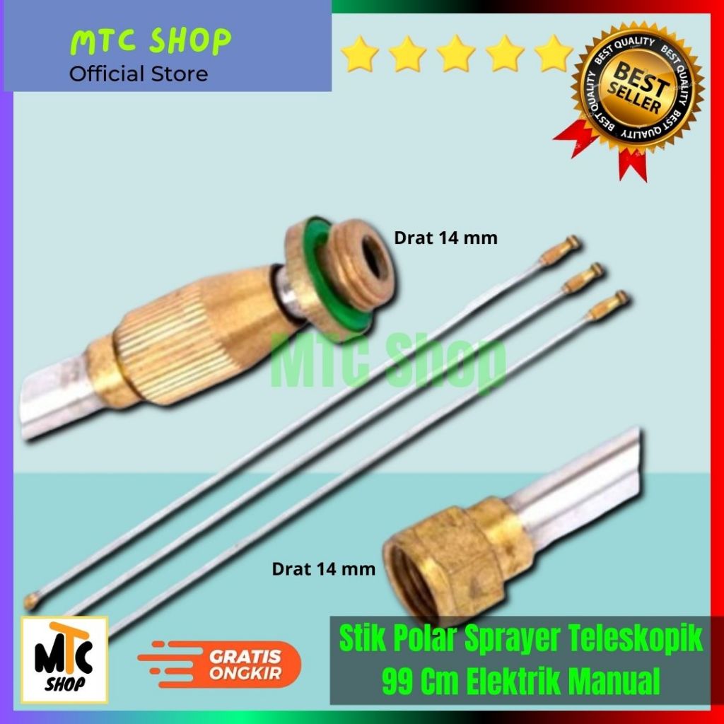 Stik Polar Sprayer Teleskopik 99Cm|Stik Sprayer Elektrik Manual|Stik Sprayer Mesin Yamaha DragonStar