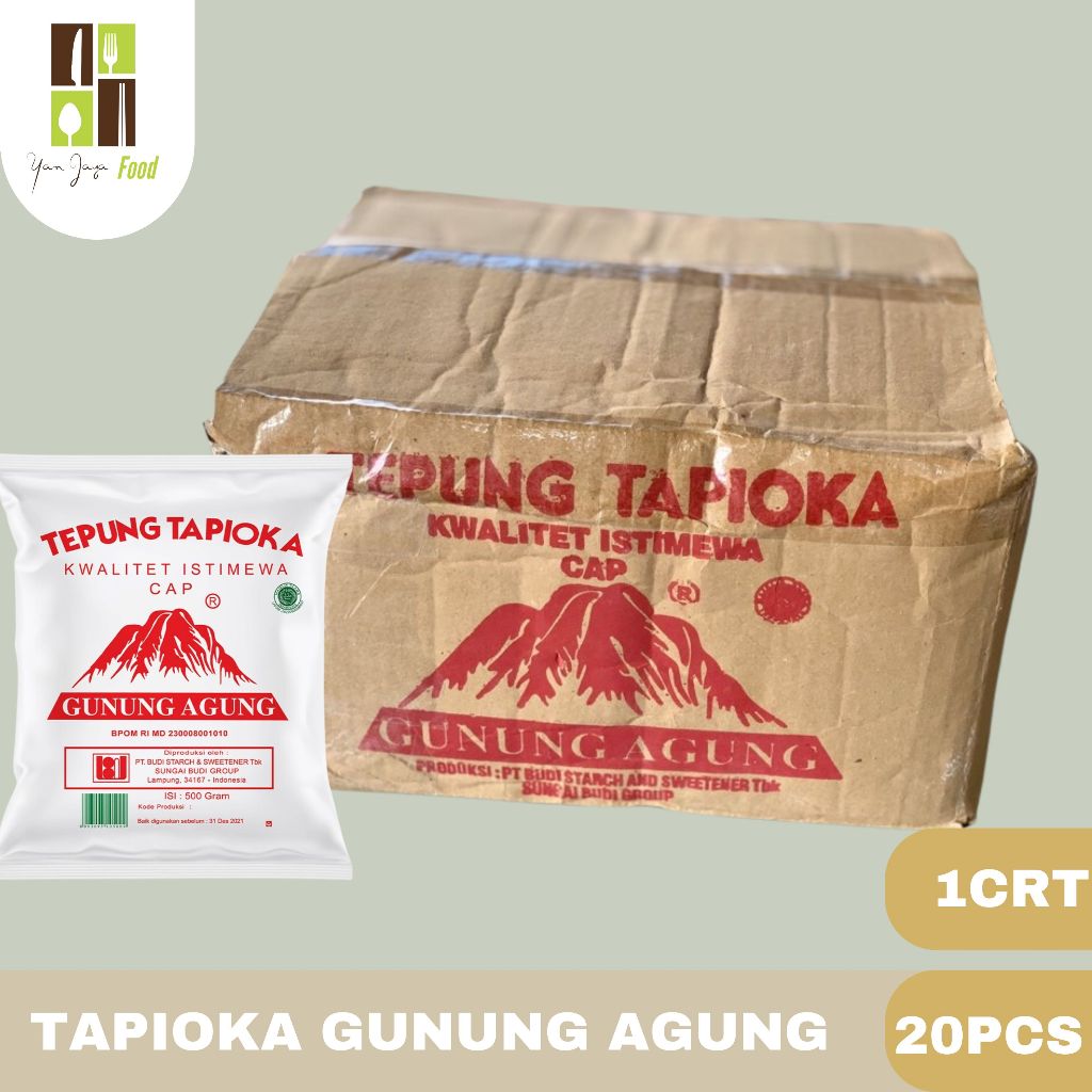 

Rose Brand - Tepung Tapioka cap Gunung Agung Merah 500 Gram 1CRT 20PC