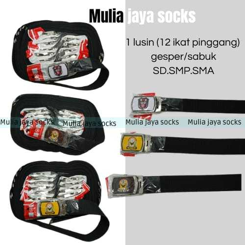 1 lusin 12 ikat pinggang SD SMP SMA sabuk gesper SD SMP SMA