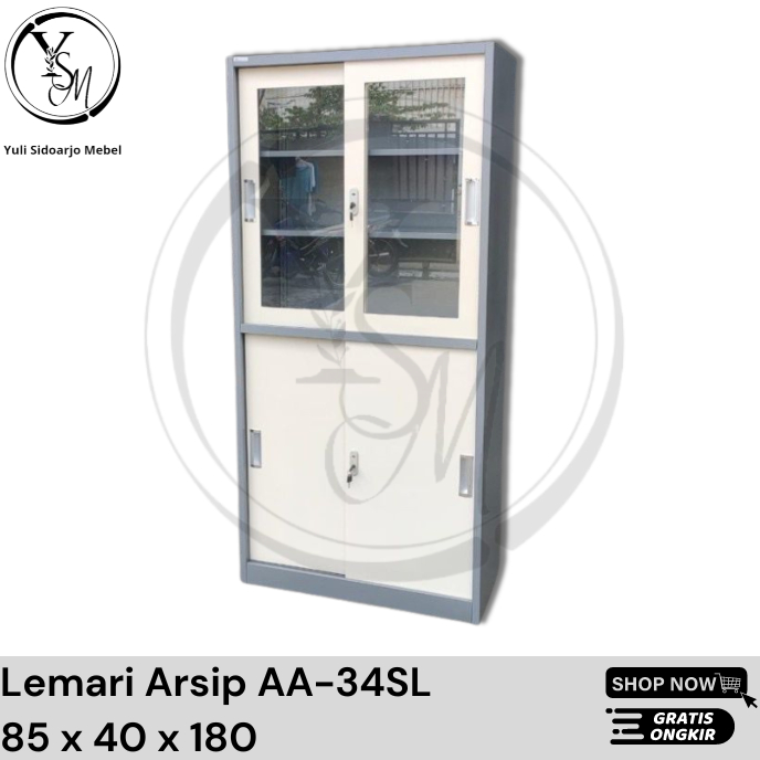 Lemari arsip AA-34SL - Lemari Arsip Besi Kombinasi - Lemari File Besi - Lemari Arsip Besi - Lemari S