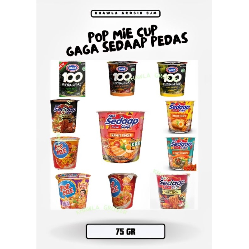 

KALSEL POP MIE GAGA CUP SEDAAP PEDAS 75 GR