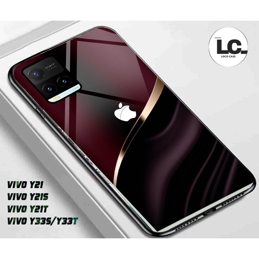LOCO CASE- Case hp VIVO Y21/Y21S/Y21A/Y33S/Y33T - kesing hp Krtun LOGO IPHONE mix lucu Fashion Case 