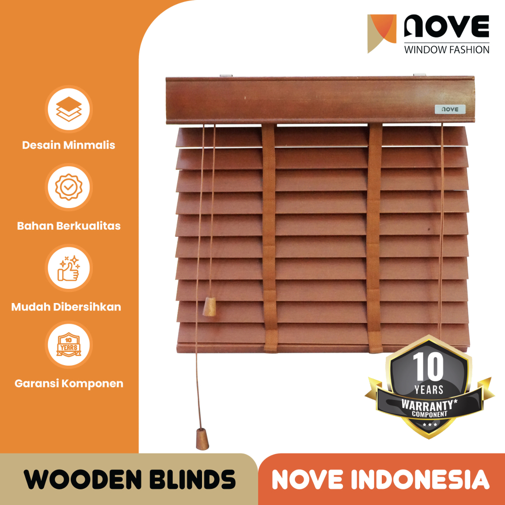 Wooden Blinds Horizontal Ladder Tape  25mm - Tirai Lipat - Gorden Jendela - Wooden Blinds KAYU Kerai