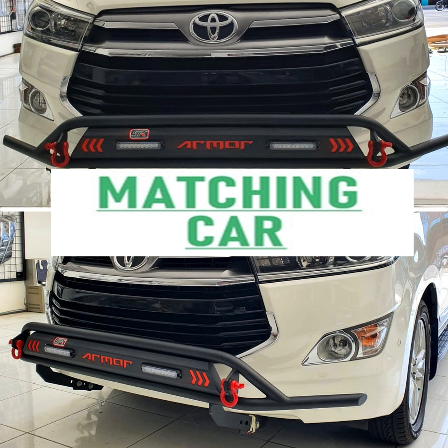 Tanduk Depan All New Innova Reborn Bumper Guard Rhino Armor Towing Bar
